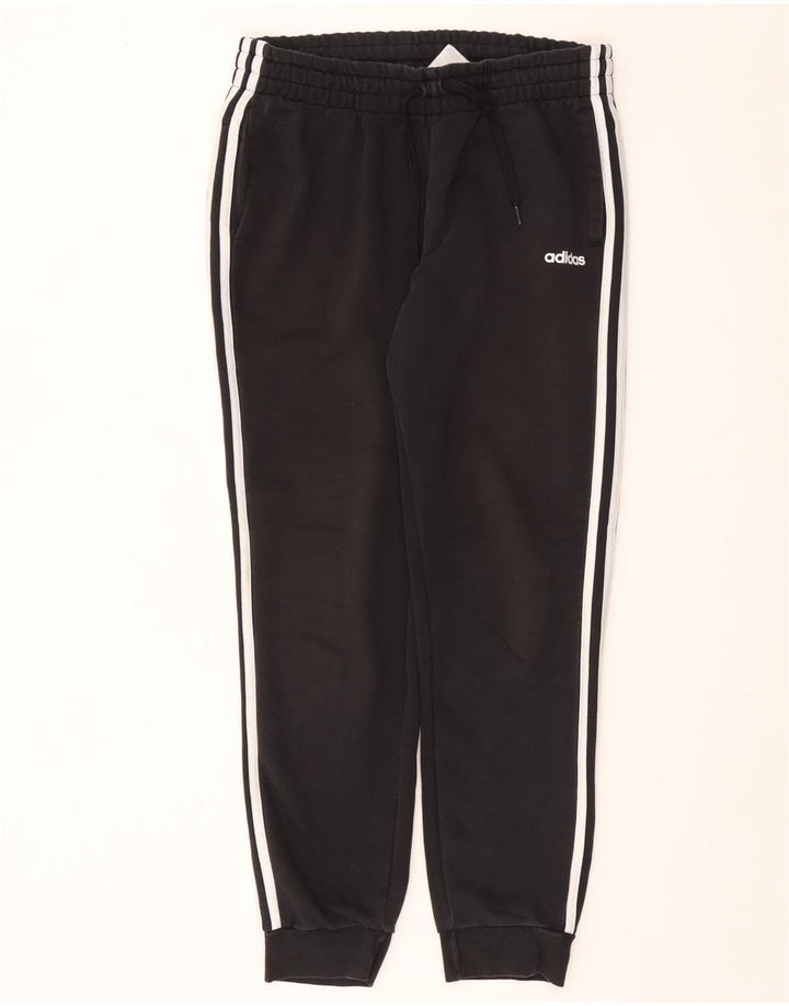 ADIDAS Calças de treino femininas Joggers UK 16/18 Grande Algodão Preto