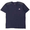 Adidas Mens Climalite Camiseta Top Médio Algodão Azul Marinho