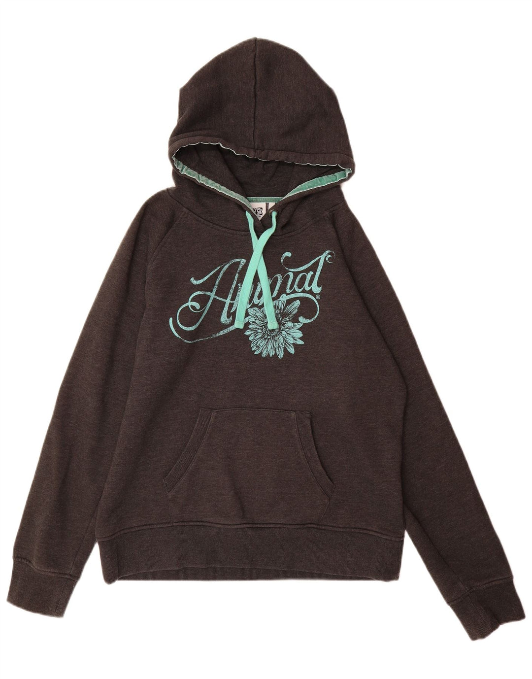 ANIMAL feminino gráfico moletom com capuz Reino Unido 16 grande algodão cinza