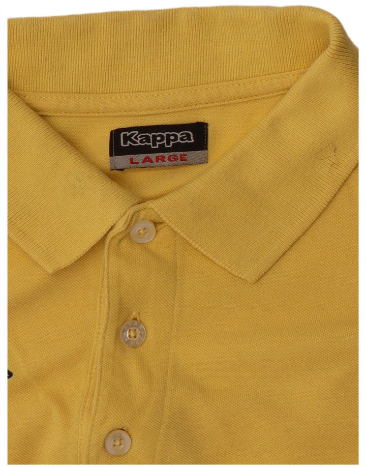 Camisa polo masculina Kappa grande amarela