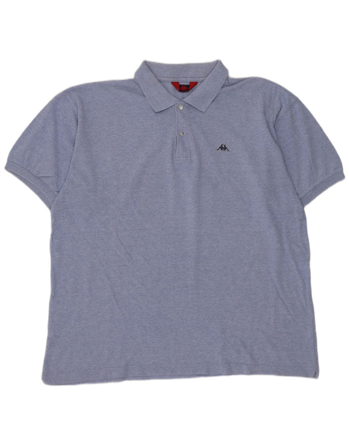 Camisa polo masculina Kappa grande algodão azul