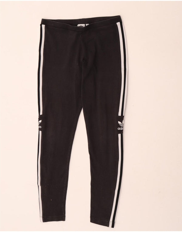 Leggings Adidas Feminino UK 14 Médio Algodão Preto