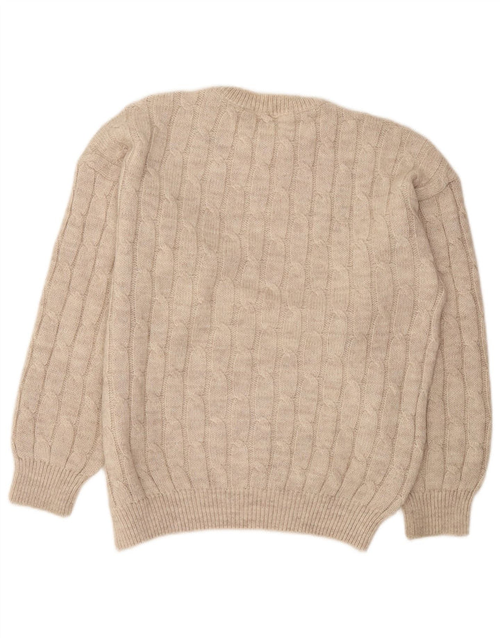 Suéter masculino Supermaglia com gola redonda, grande bege