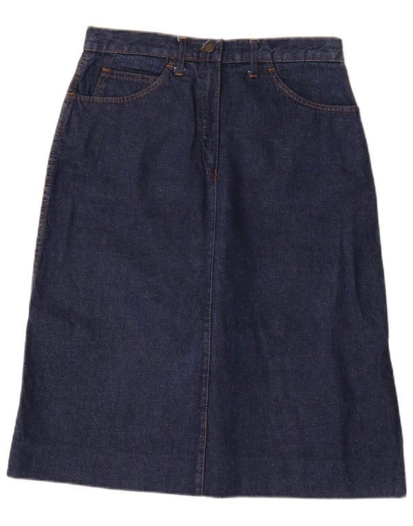 Saia jeans feminina vintage W30 azul marinho médio