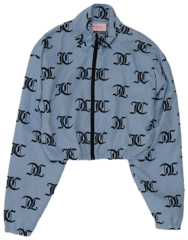 Jaqueta feminina Juicy Couture com corte gráfico e top de treino UK 14 grande azul