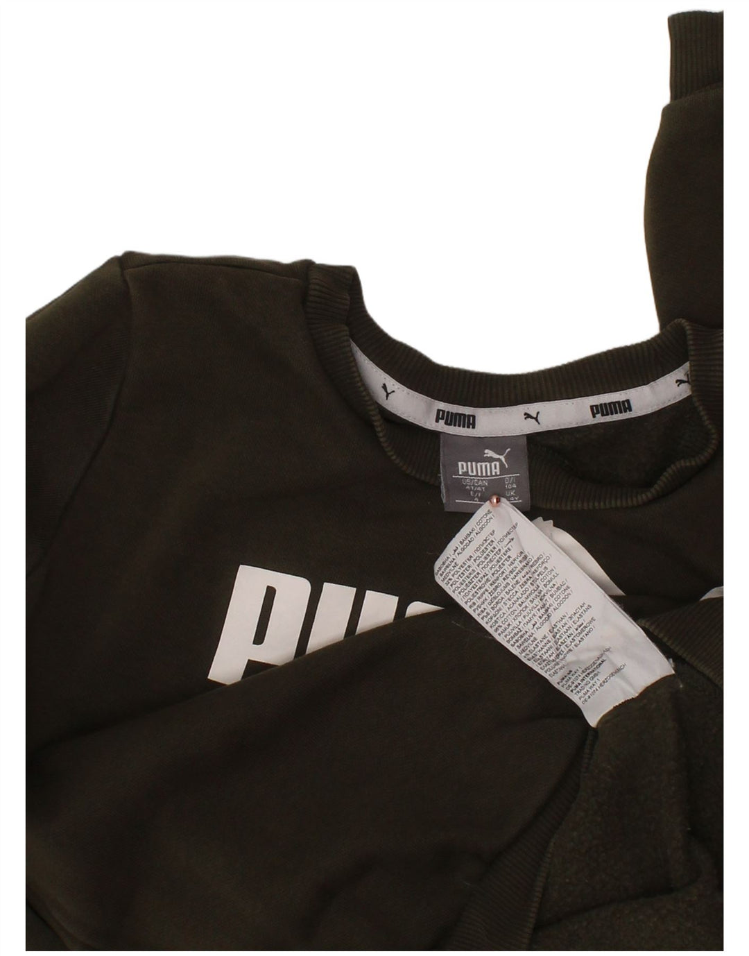 Moletom PUMA Boys Graphic Jumper 3-4 Anos Algodão Cáqui