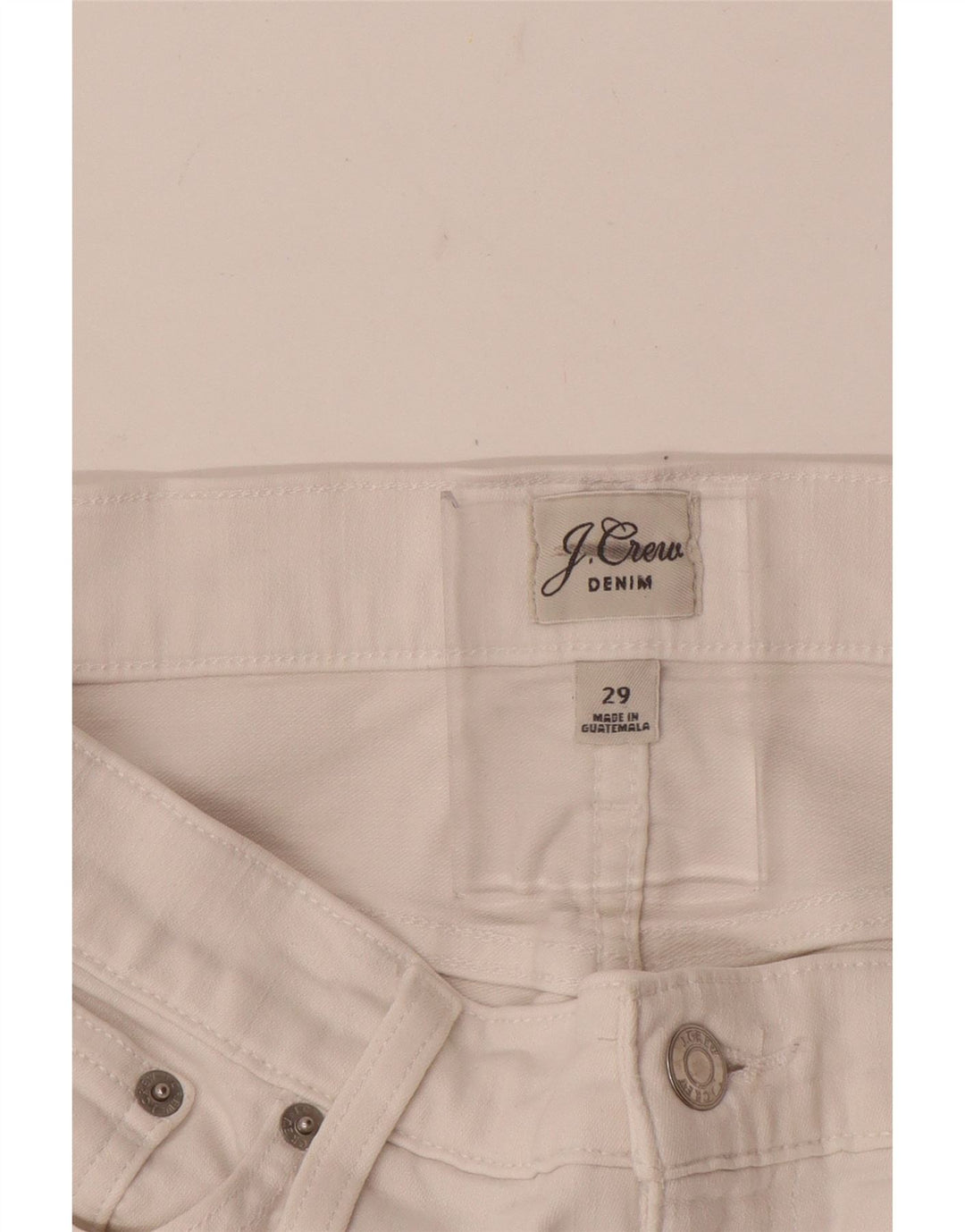 J. Crew Calça feminina reta casual W29 L28 branca