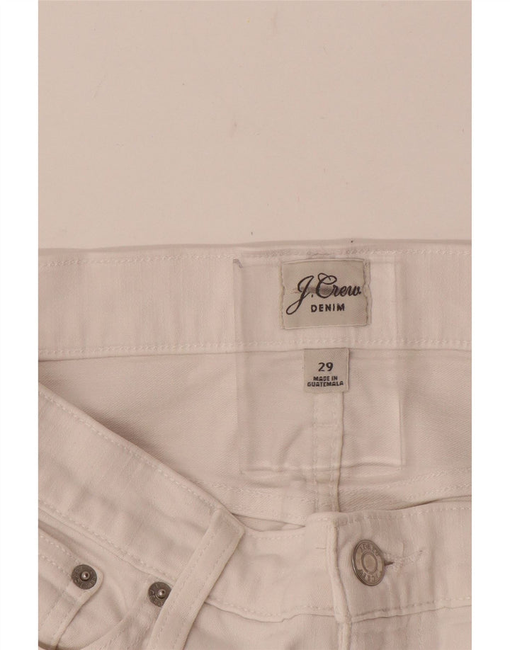 J. Crew Calça feminina reta casual W29 L28 branca