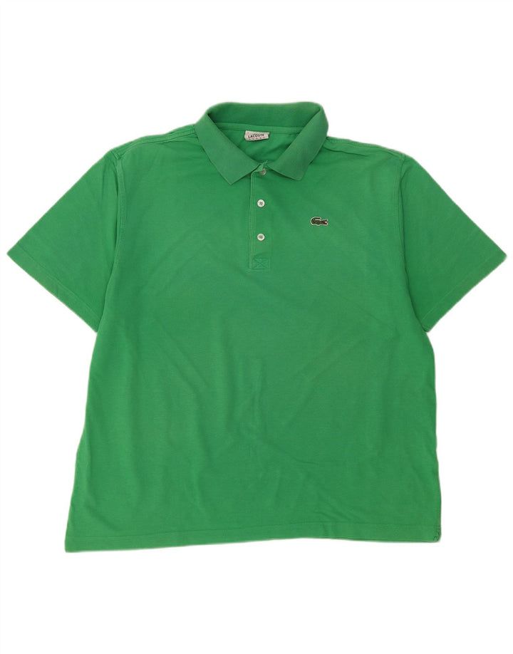 Camisa polo masculina LACOSTE tamanho 7 2XL algodão verde