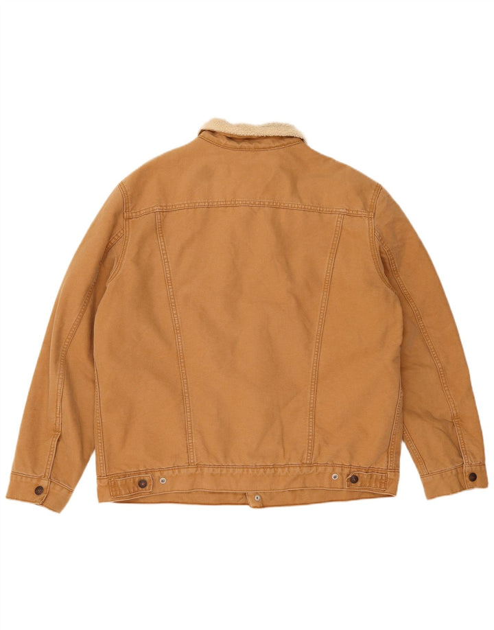 Jaqueta masculina Sherpa LEVI'S UK 44 2XL algodão marrom