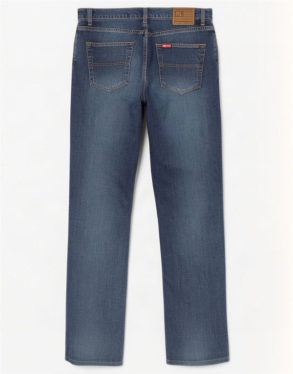 Jeans retos femininos Ralph Lauren US 10 grandes W31 L28 algodão azul