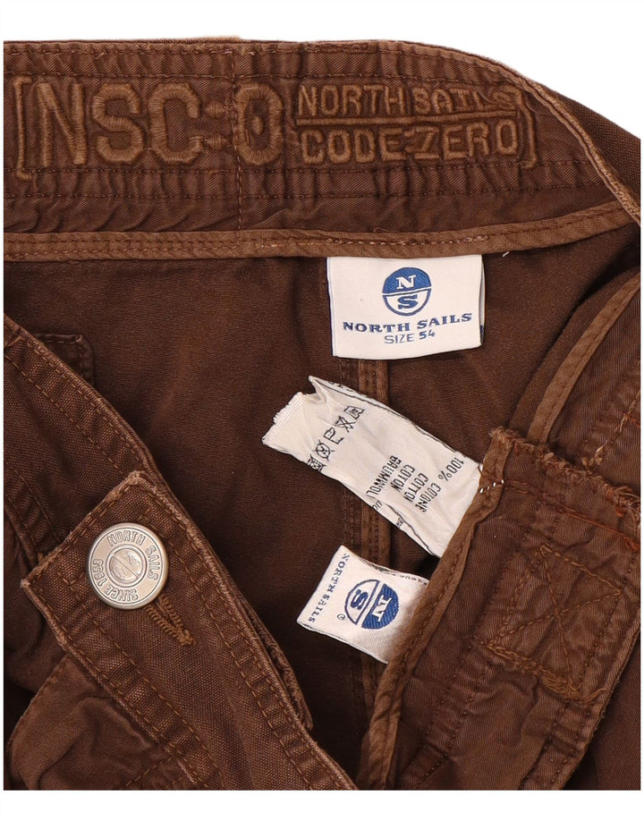 Shorts cargo masculino North Sails IT 54 2XL W32 algodão marrom