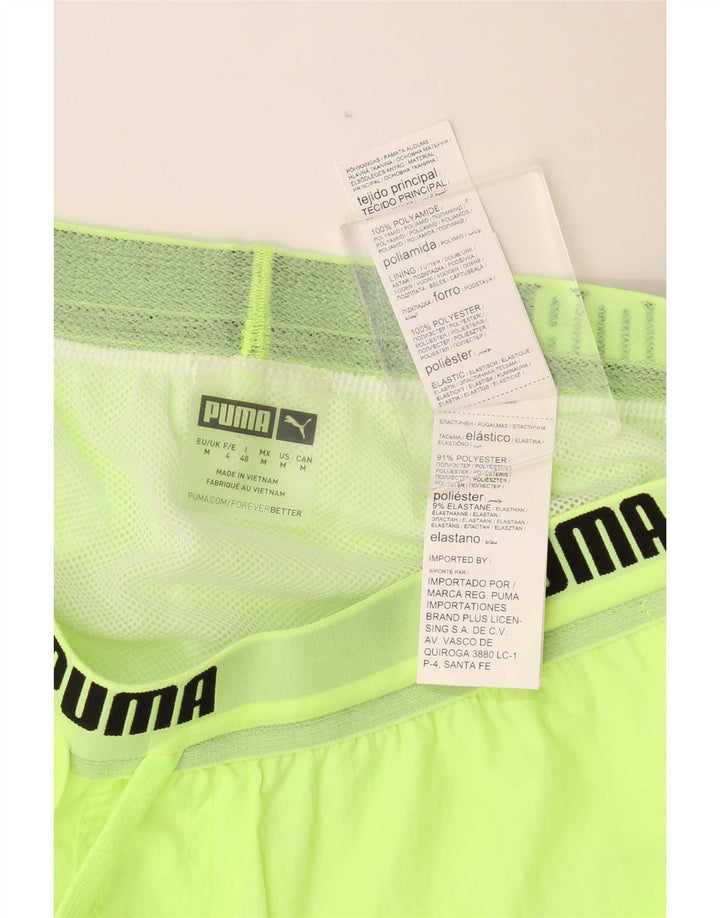 Shorts esportivos gráficos masculinos Puma médio verde poliamida