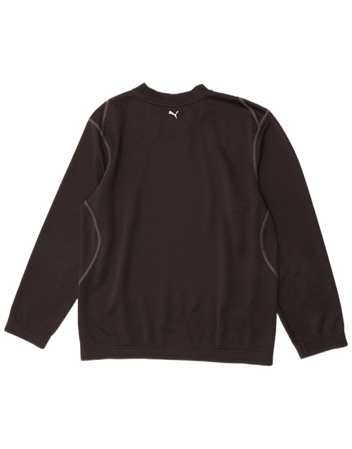 Puma Mens Graphic Moletom Jumper Médio Preto Poliéster