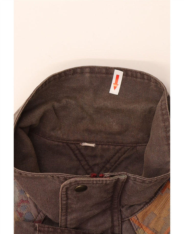 Jaqueta utilitária masculina SALEWA UK 42 XL cinza colorblock algodão