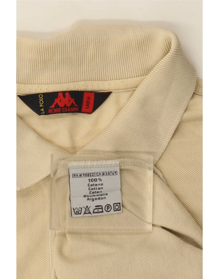 Camisa polo masculina Kappa grande algodão amarelo