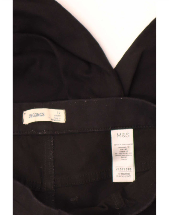 Calça jeans feminina Marks & Spencer UK 12 médio W30 L28 algodão preto