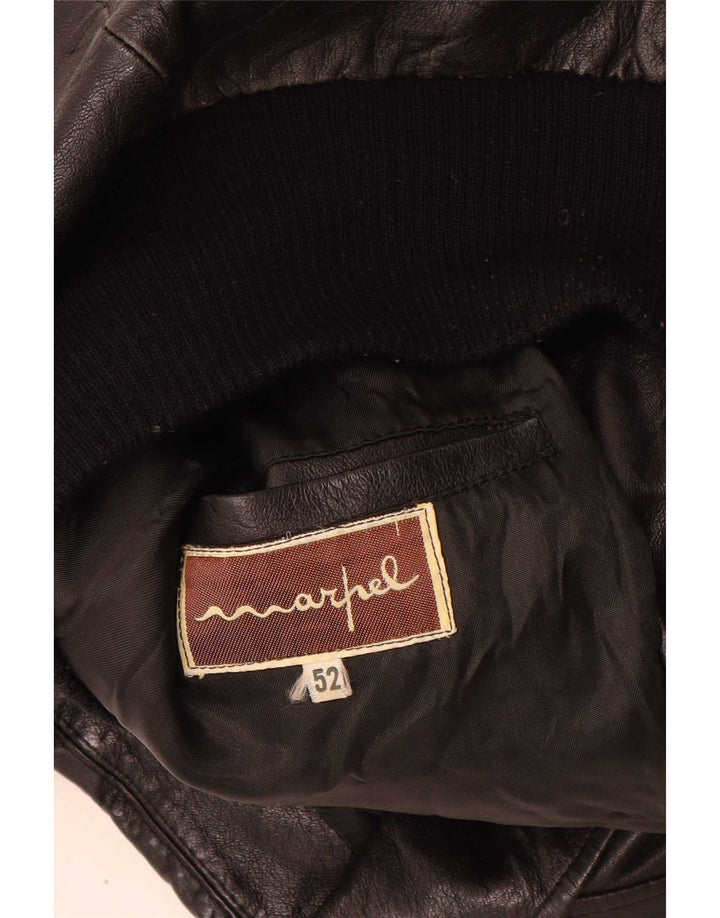Jaqueta de couro masculina Marpel IT 52 XL preta