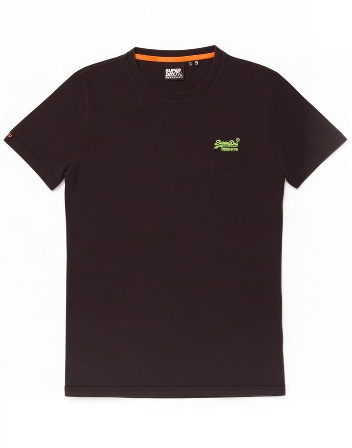 Camiseta masculina Superdry Top pequeno algodão preto