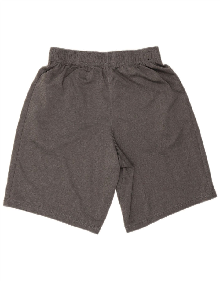 Shorts esportivos masculinos New Balance poliéster manchado cinza pequeno