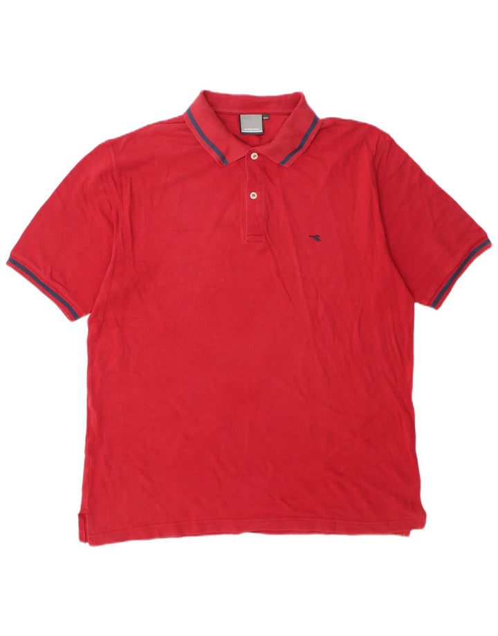 Camisa polo masculina Diadora 2XL algodão vermelho