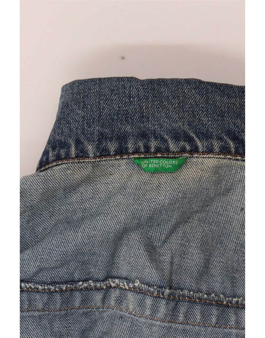Jaqueta jeans masculina Benetton UK 40 grande azul