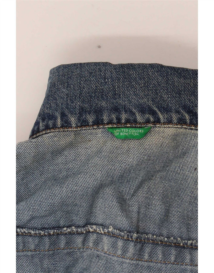 Jaqueta jeans masculina Benetton UK 40 grande azul