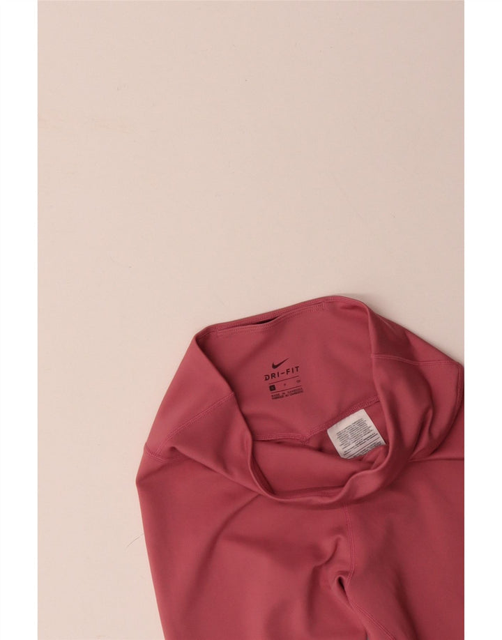 Leggings Nike Dri Fit Femininas UK 8 Pequenas Rosa Poliéster