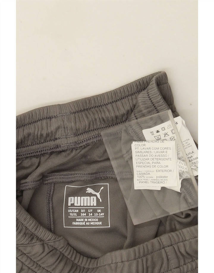 Shorts esportivos Puma meninos 13-14 anos cinza colorblock poliéster