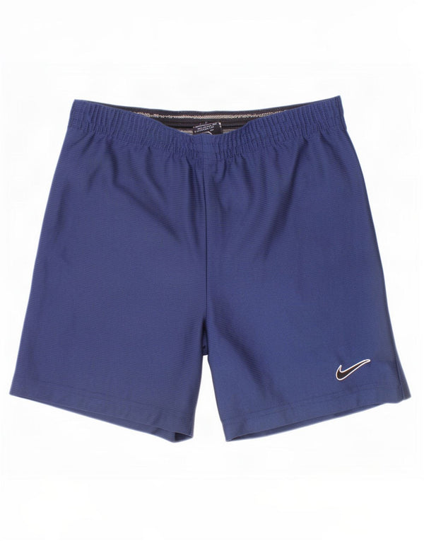 Shorts esportivos Nike Boys 12-13 anos grandes listrado azul marinho poliéster