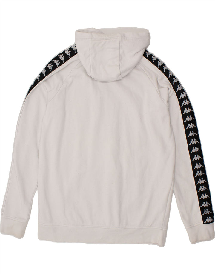 KAPPA Womens Graphic Hoodie Jumper UK 18 XL White Cotton Vintage Kappa and Second-Hand Kappa from Messina Hembry 