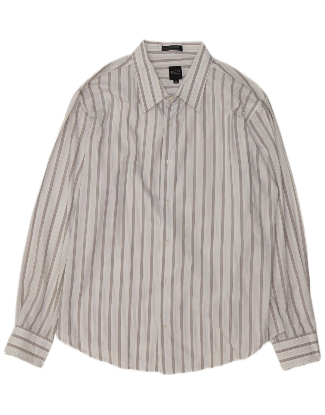Camisa masculina BKE XL algodão listrado azul