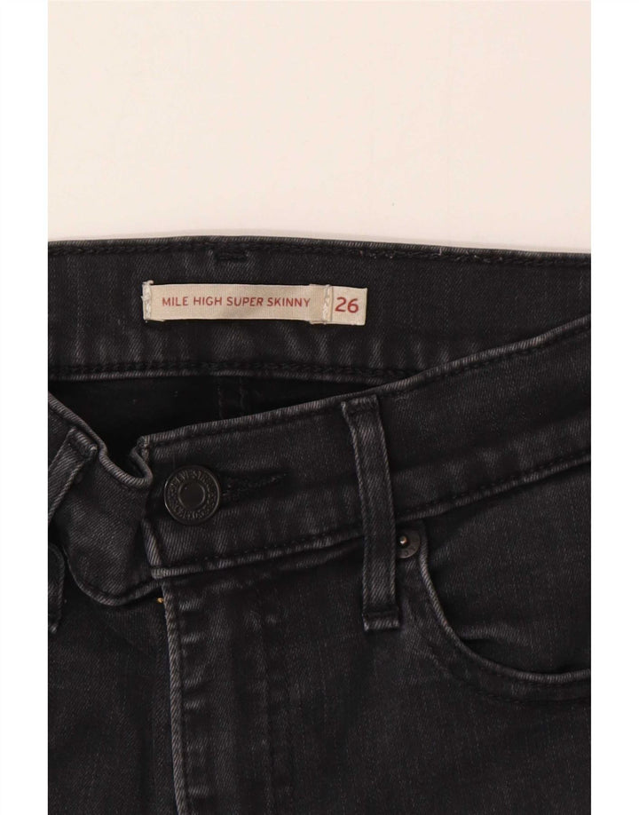 Calça jeans feminina Levi's Mile High Skinny W26 L28 cinza