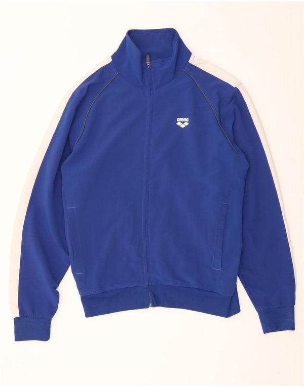 Poliéster azul pequeno de Colourblock do revestimento superior do fato de treino dos homens da arena