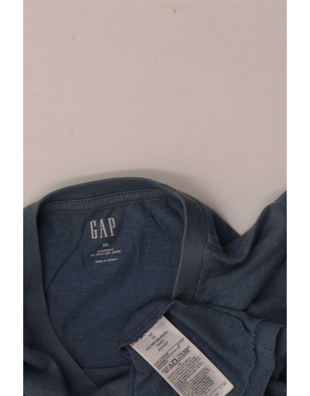 Camiseta masculina Gap XS azul algodão