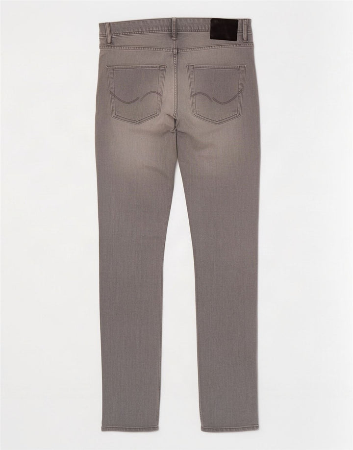 Jack & Jones Masculino Tim Slim Jeans W30 L34 Algodão Cinza