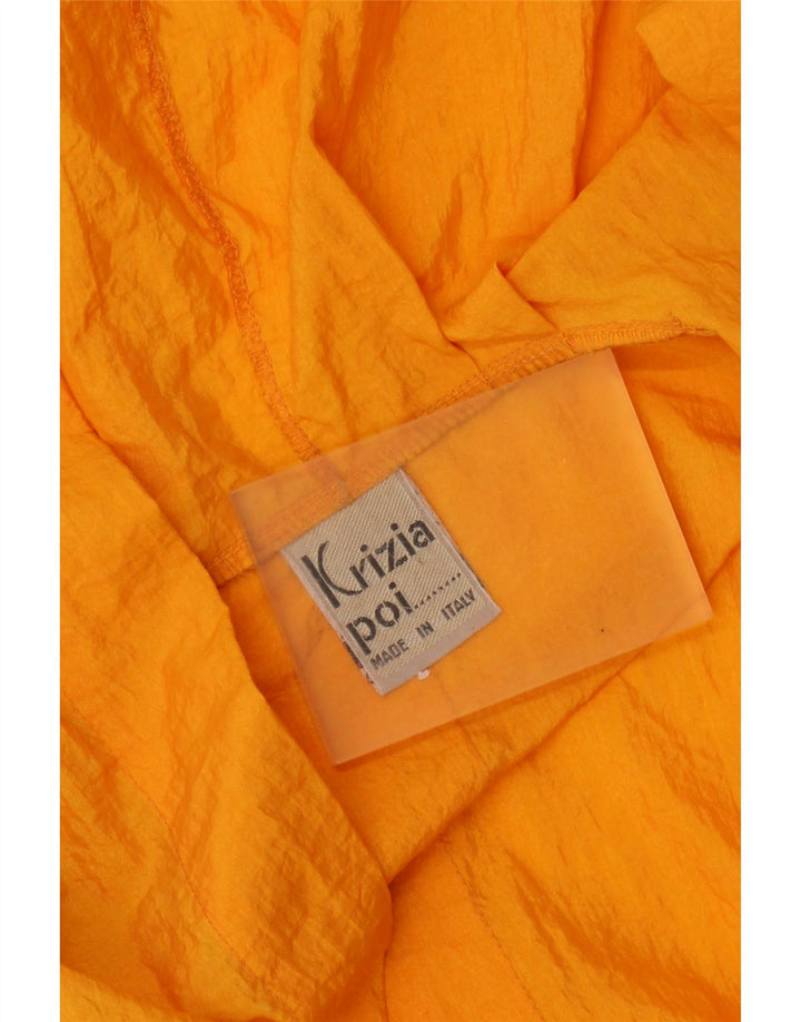 Capa de chuva feminina grande com capuz KRIZIA IT 40 pequena laranja poliamida