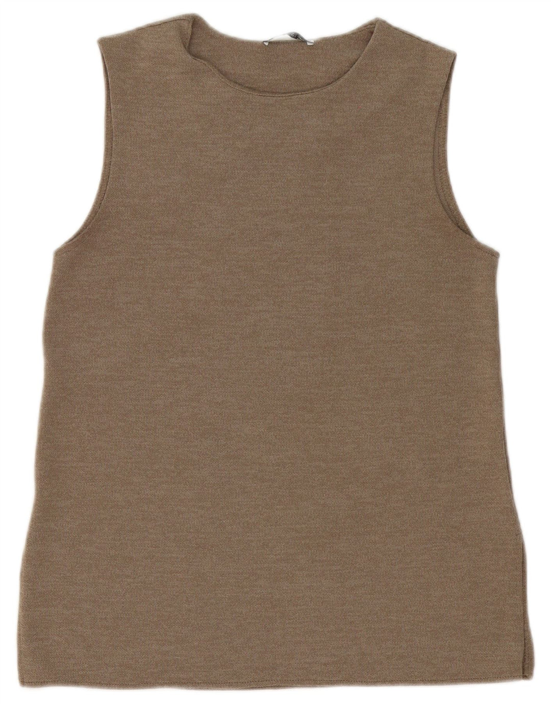 Zara Womens Vest Top UK 10 Pequeno Bege