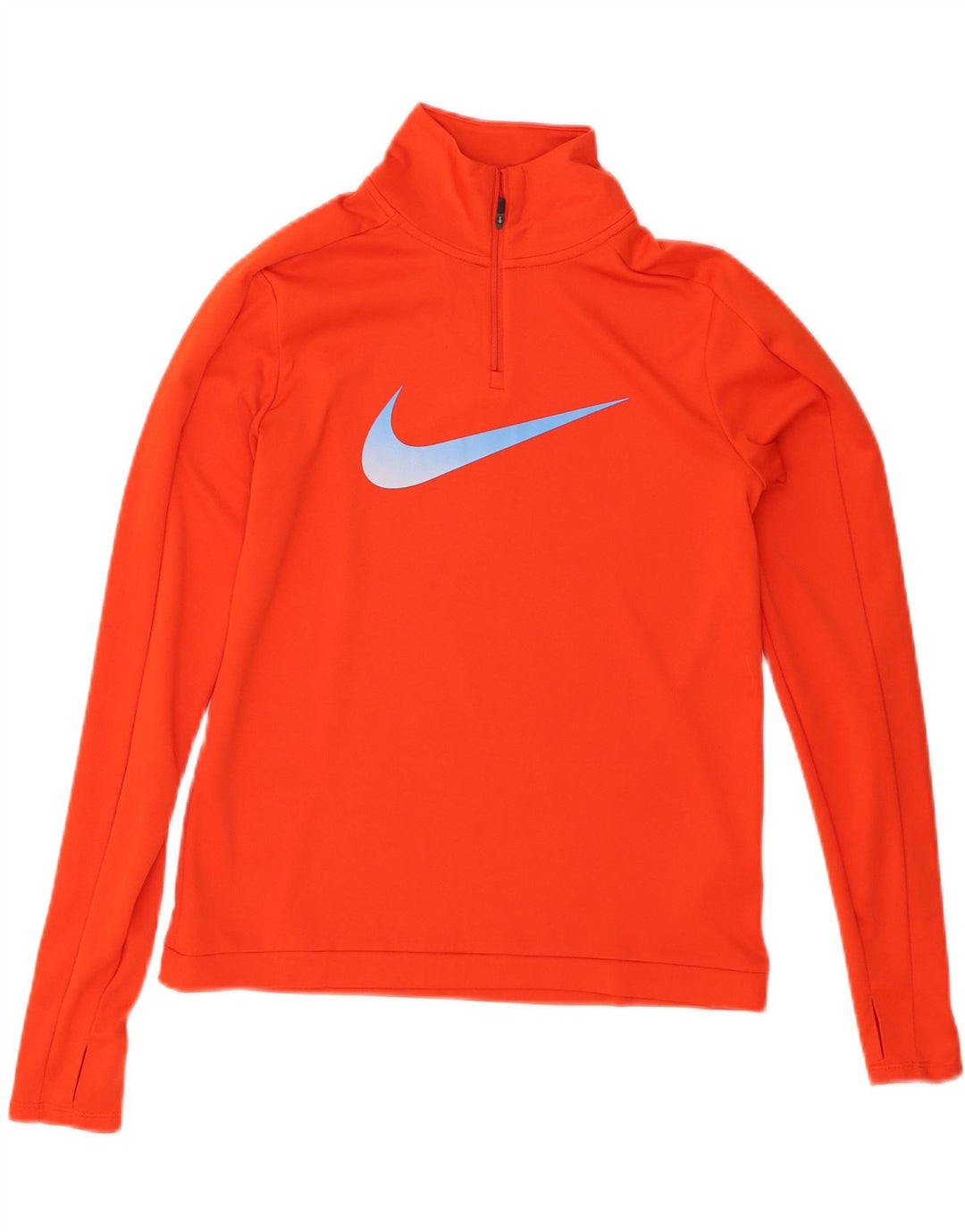 Nike Womens Graphic Pullover Treino Top UK 10 Pequeno Laranja Poliéster