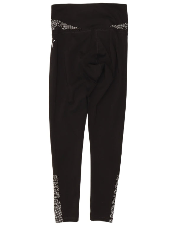 Leggings Puma Feminino UK 6 XS Preto Poliéster Manchado
