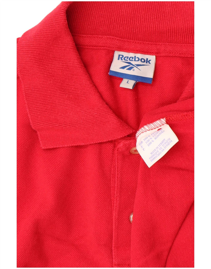 Camisa polo masculina Reebok grande algodão vermelho
