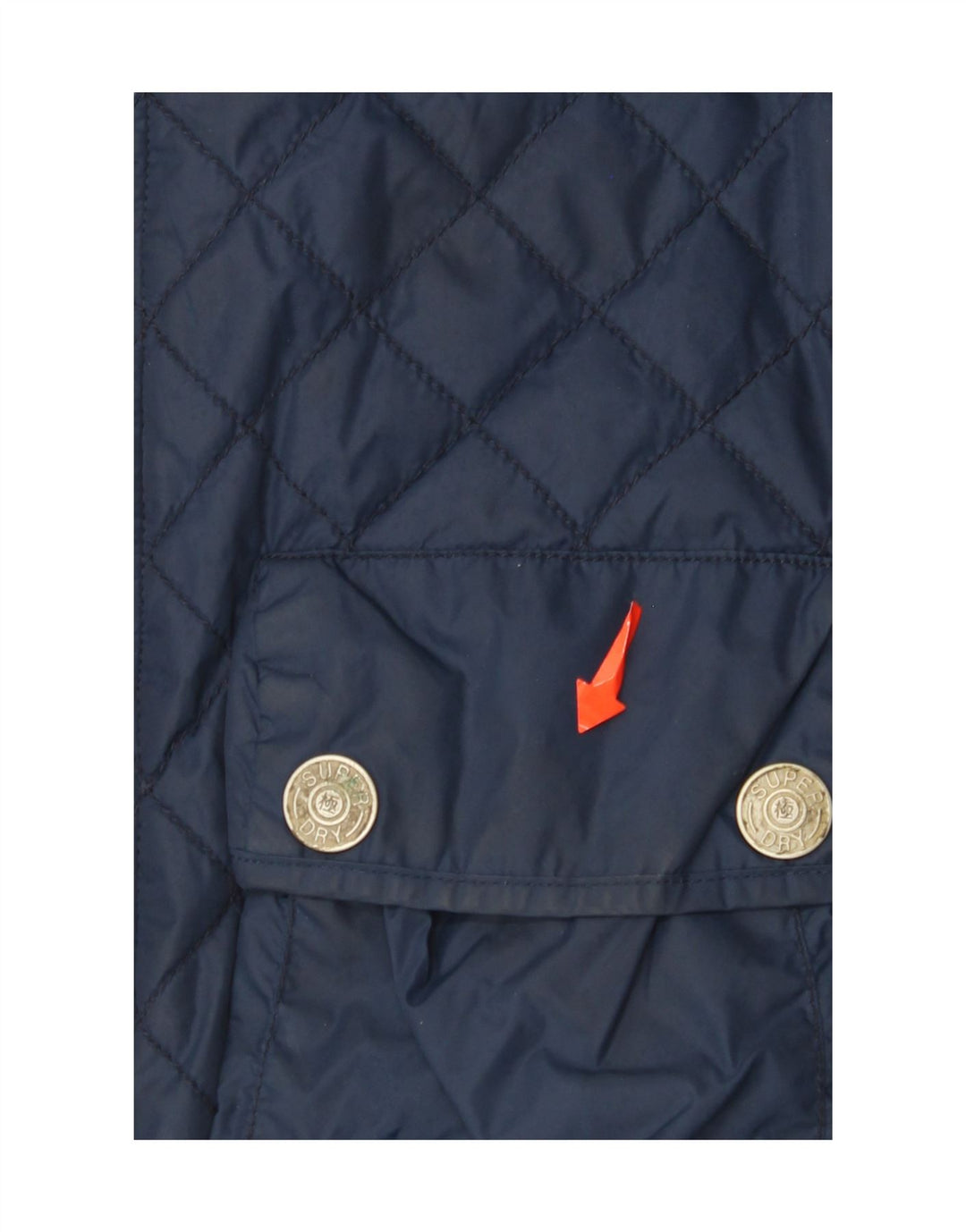 Jaqueta acolchoada feminina Superdry UK 14 médio azul marinho nylon