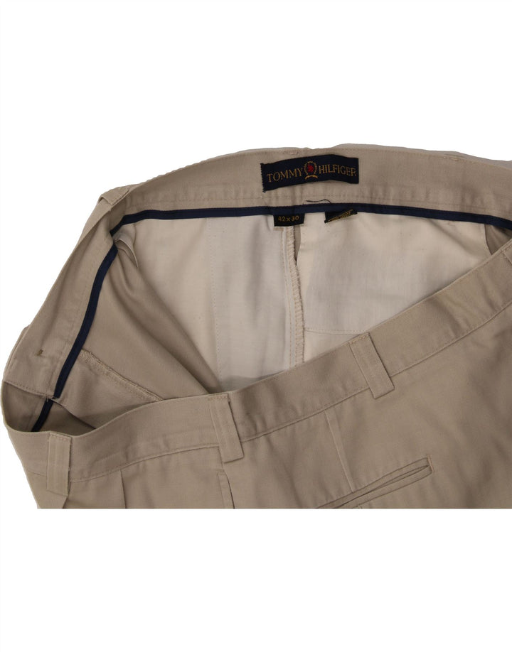 TOMMY HILFIGER Mens Pegged Chino Trousers W42 L30  Beige Cotton Vintage Tommy Hilfiger and Second-Hand Tommy Hilfiger from Messina Hembry 