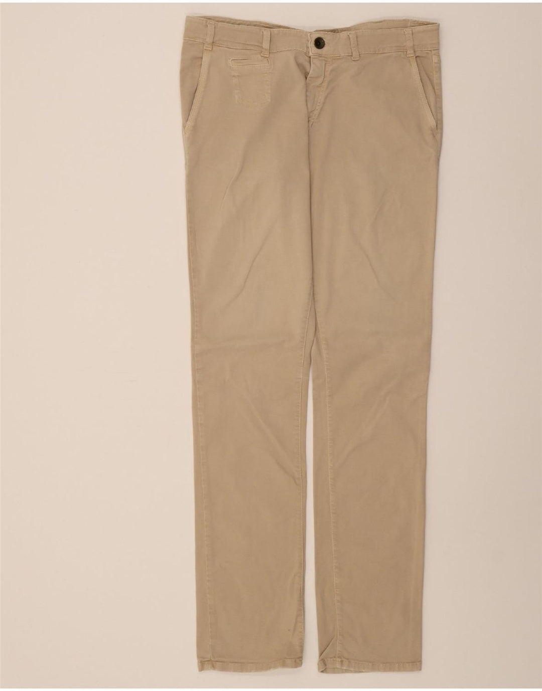 RIFLE Mens Slim Chino Trousers W36 L35 Beige Cotton Vintage Rifle and Second-Hand Rifle from Messina Hembry 