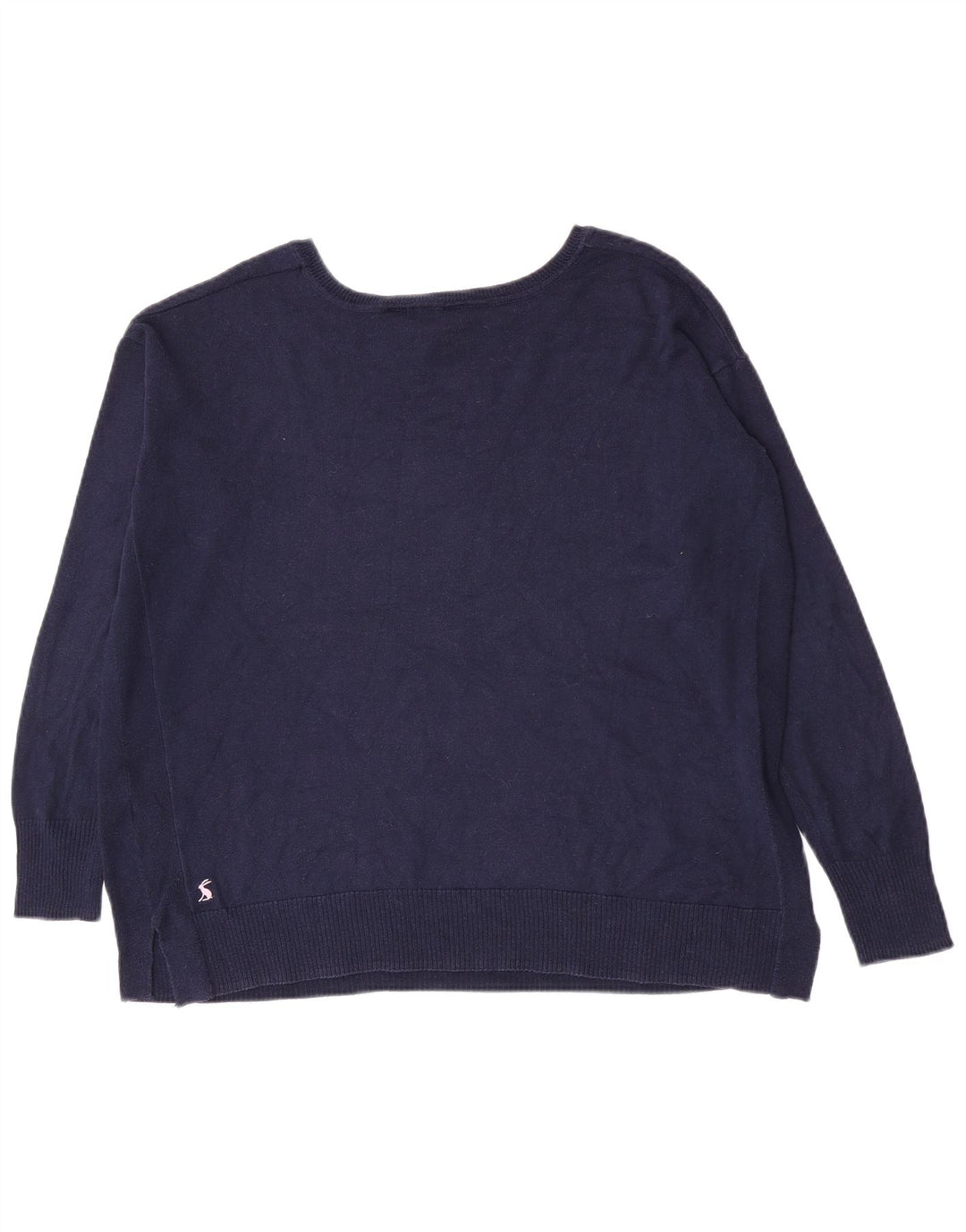 Joules Suéter feminino oversized com gola canoa Reino Unido 12 médio azul marinho
