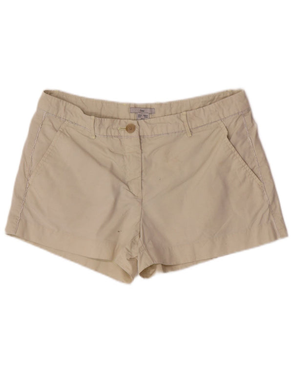Shorts Chino Feminino Cintura Baixa Gap Reino Unido 6 XS W28 Algodão Bege