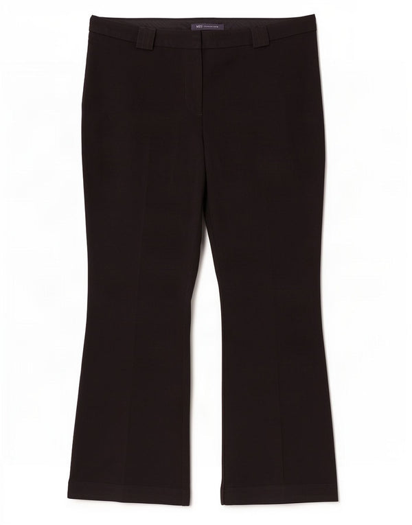 Calça feminina Marks & Spencer Bootcut Suit Reino Unido 12 Médio W30 L27 Preta