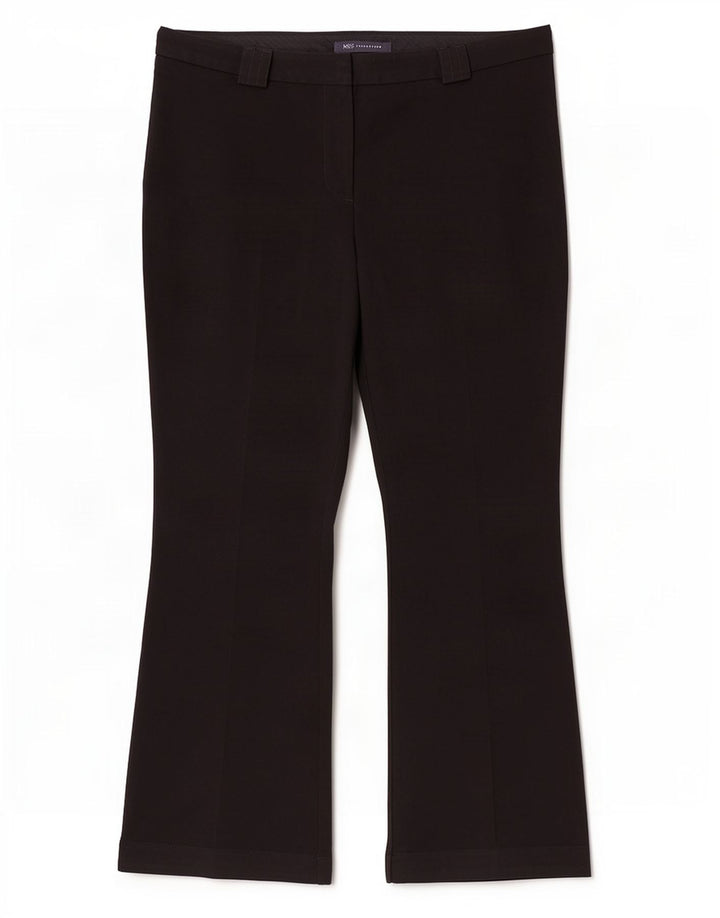 Calça feminina Marks & Spencer Bootcut Suit Reino Unido 12 Médio W30 L27 Preta
