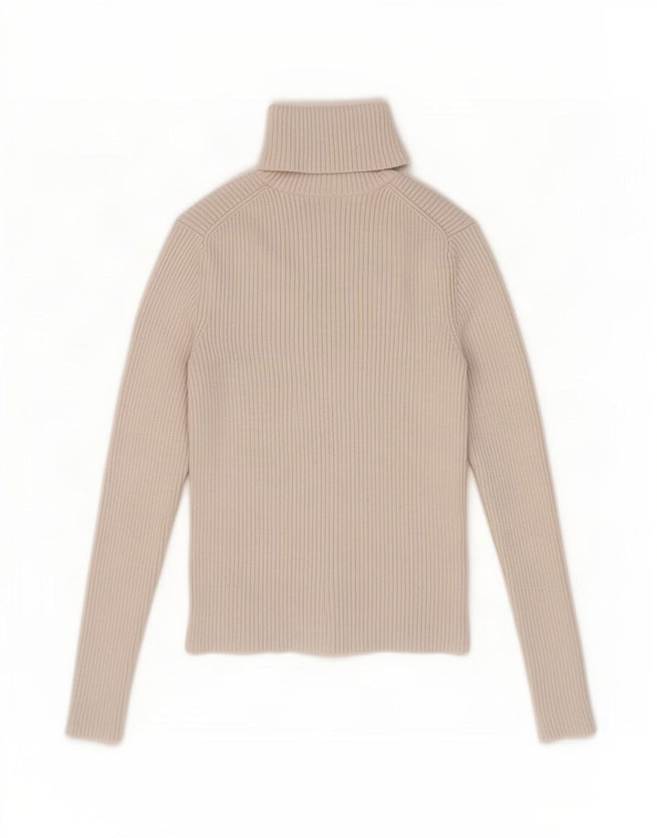 Blusa feminina Zara Top UK 8 pequena bege
