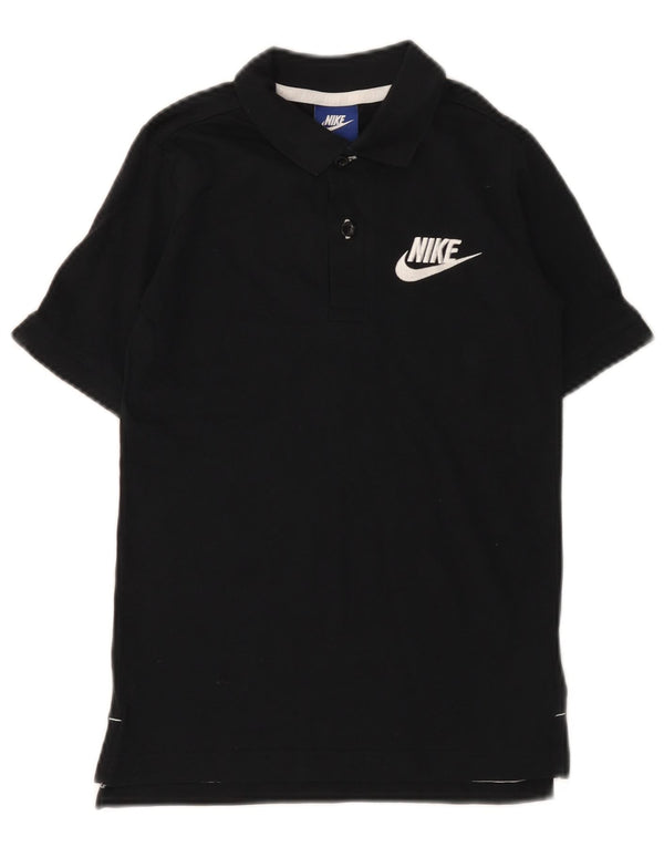 Camisa polo masculina NIKE 8-9 anos pequena preta algodão